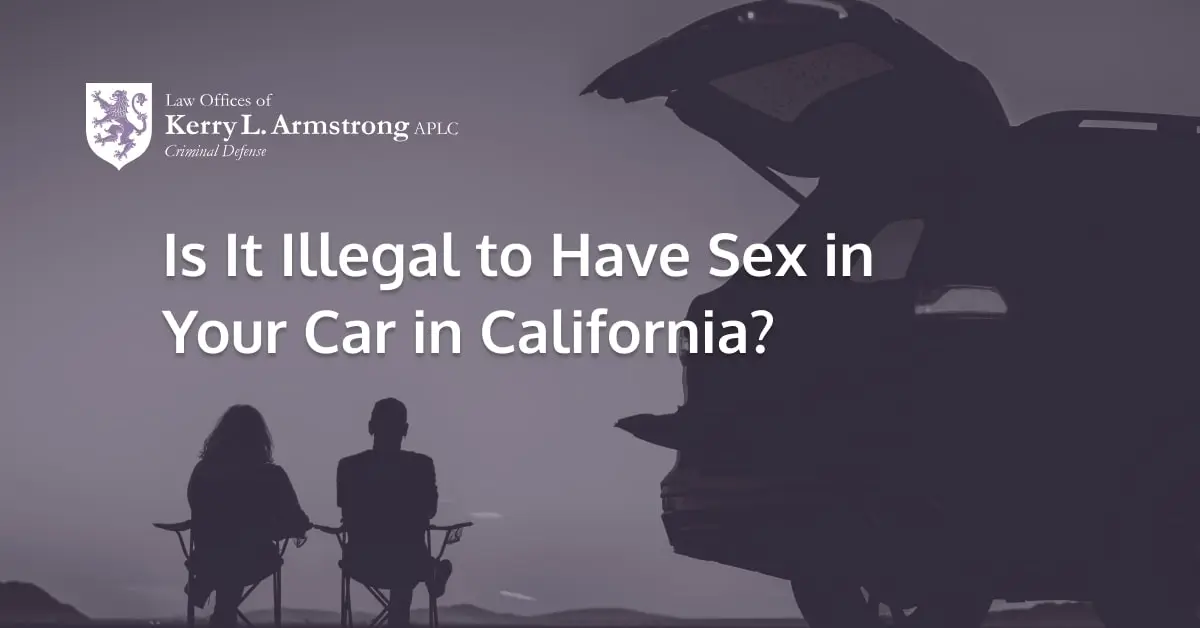 is it illegal to have sex in your car